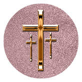 DAROUND 517 CP SH OR Copper 3 Crosses Shimmer Orchid Background